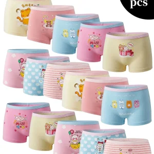 Girls' Bear Print Boxer Briefs 16-Pack