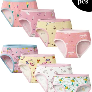 Fashion Girls Briefs, Cute Unicorn & Swan Print